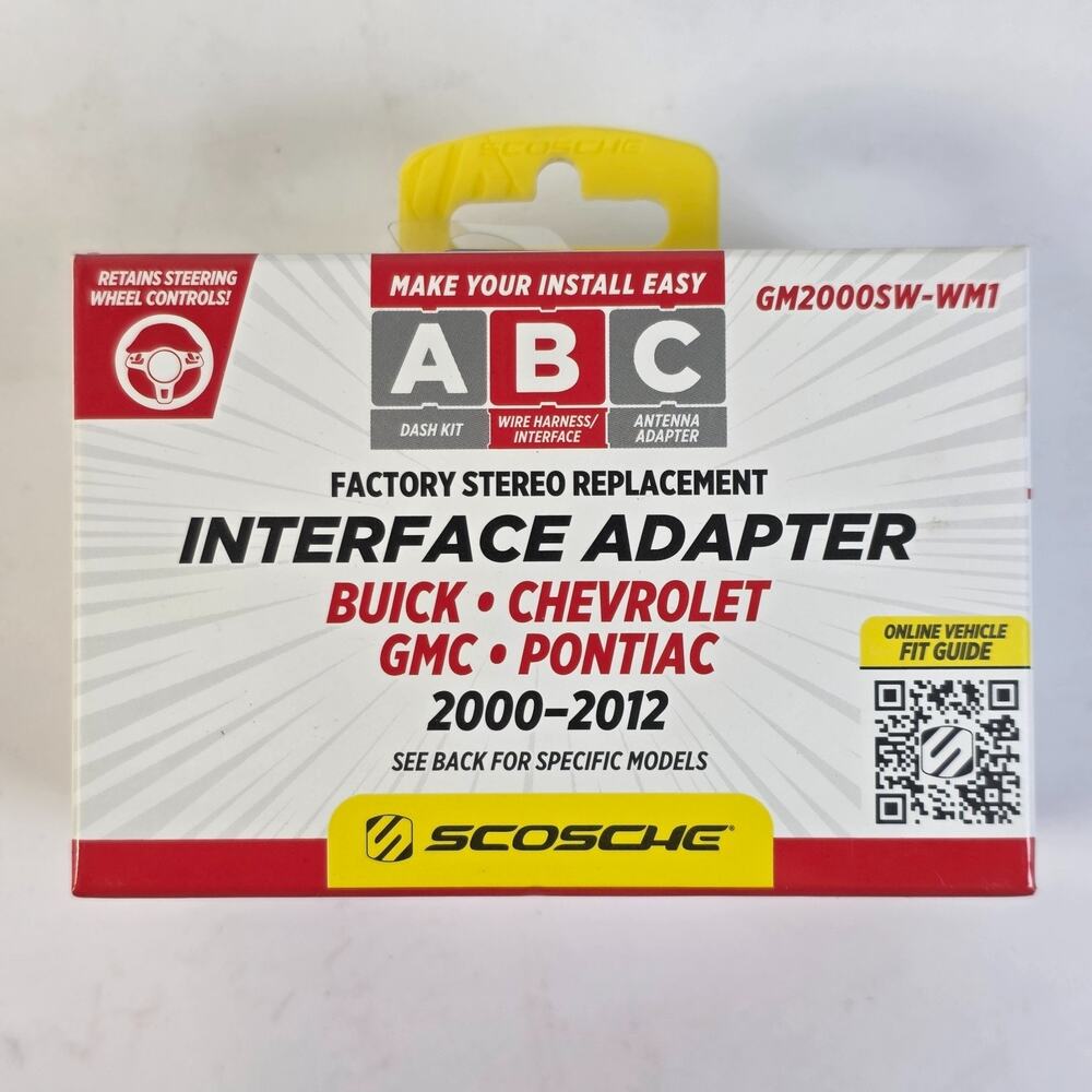 Scosche GM2000SW-WM1 Factory Stereo Interface Adapter GM 2000-2012 New